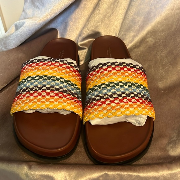 Rag & Bone Bailey Multi Color Knit Slides Sandals Slippers Size EU 41/11 - Picture 4 of 17